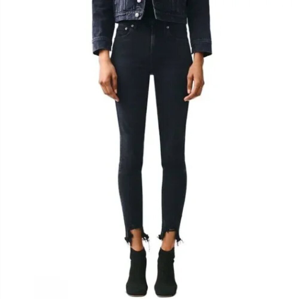 Agolde Women's High Rise Black Jeans